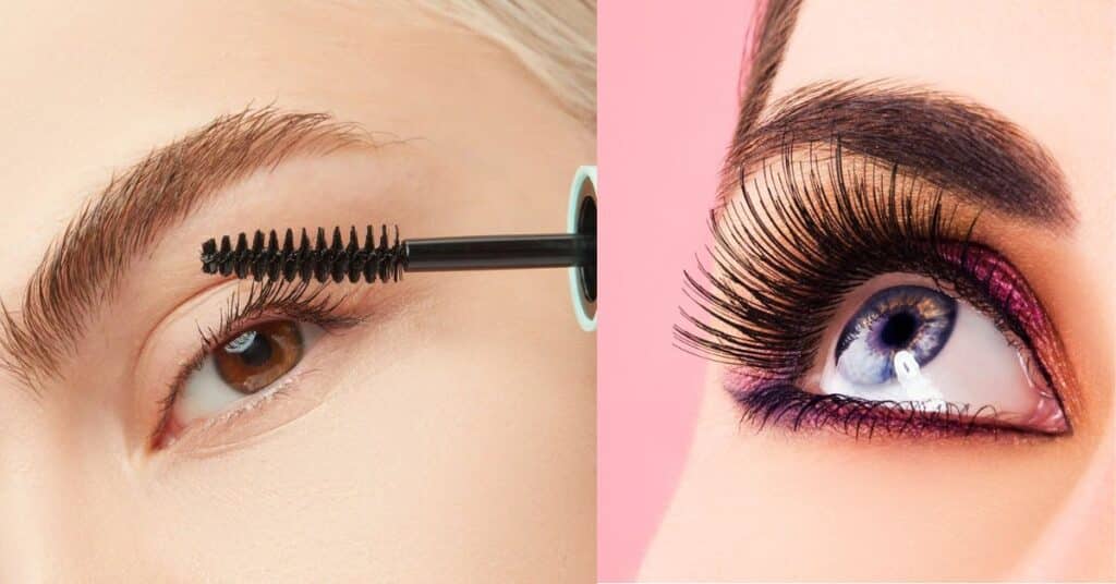 After makeup, brush your lashes